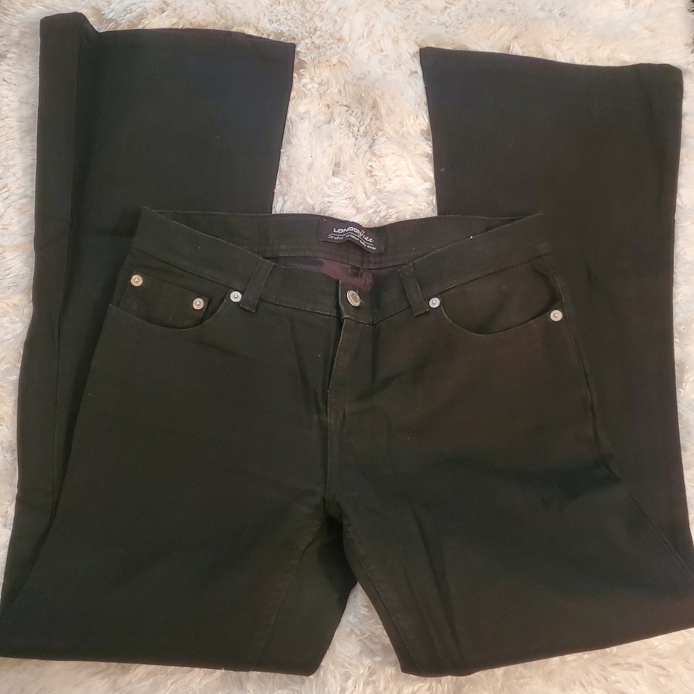 Victoria's Secret | Black Denim Flare Leg Stretch Jeans